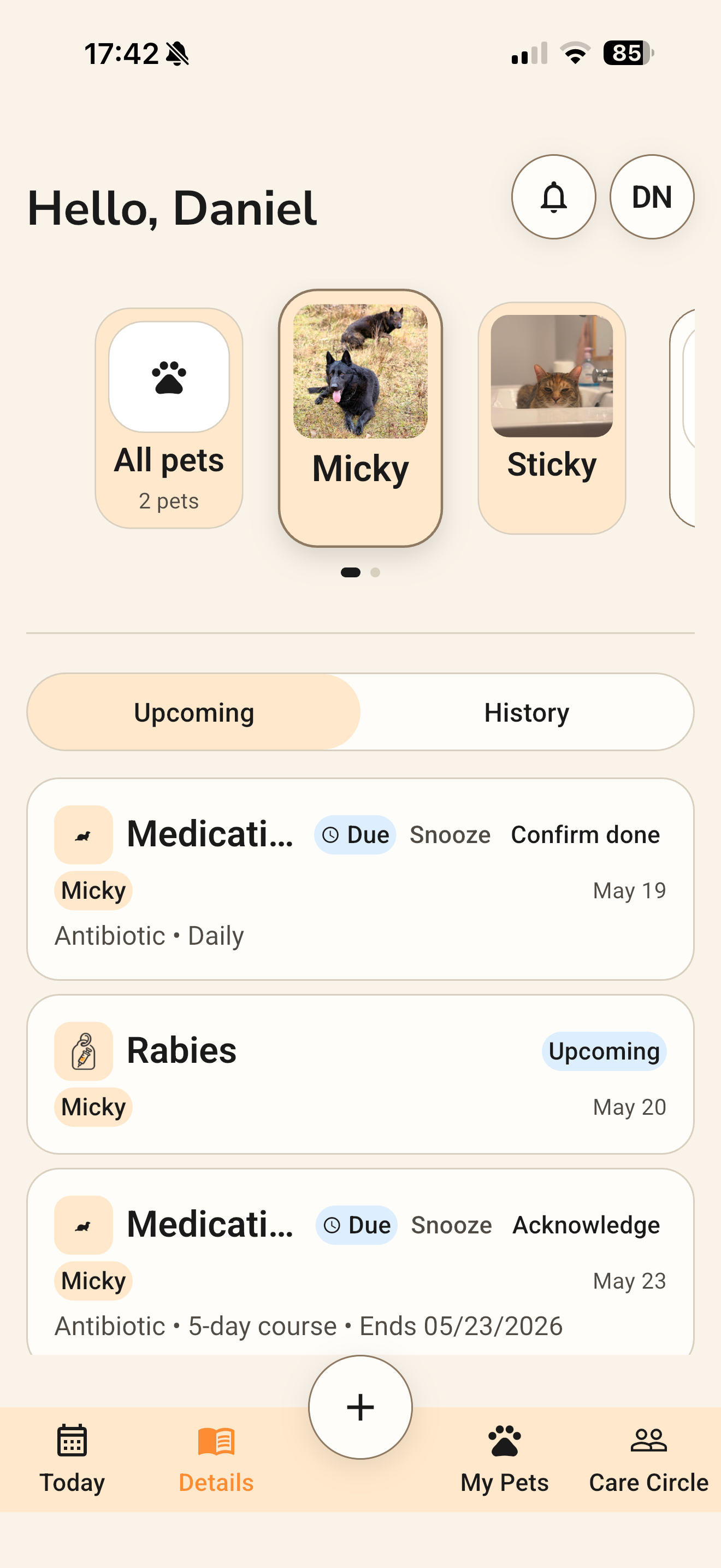 App screen 1